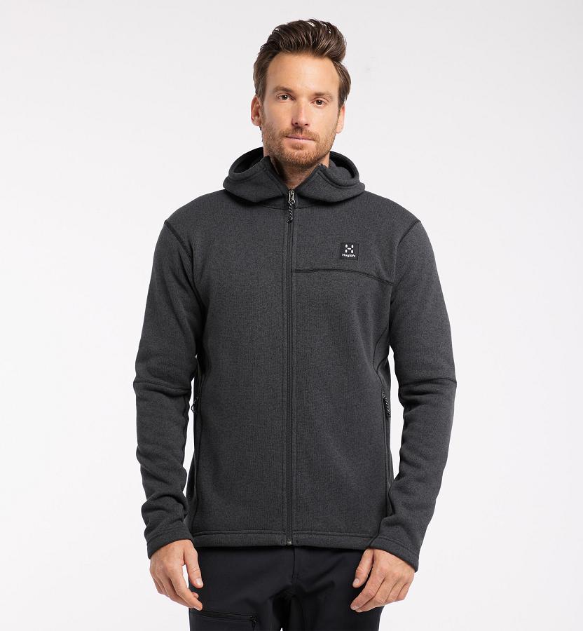 Haglöfs Swook Fleece Black For Mens AGDKC5740 Australia